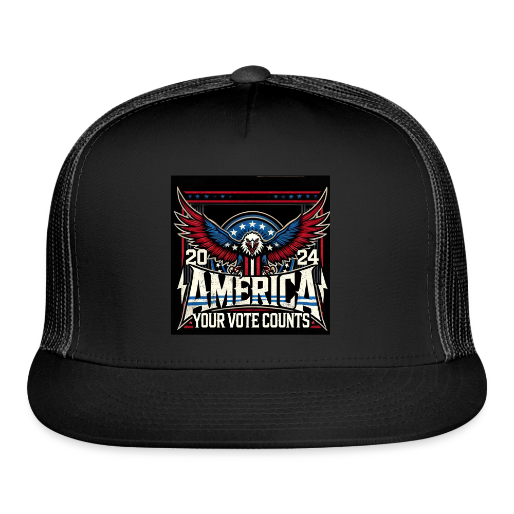 Voting for America trucker Hat! - black/black