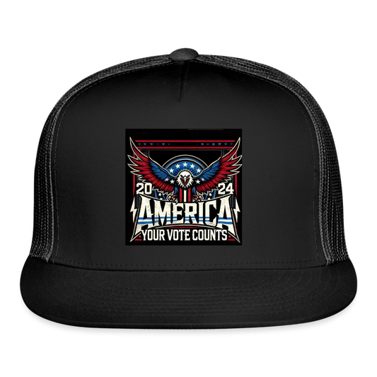 Voting for America trucker Hat! - black/black